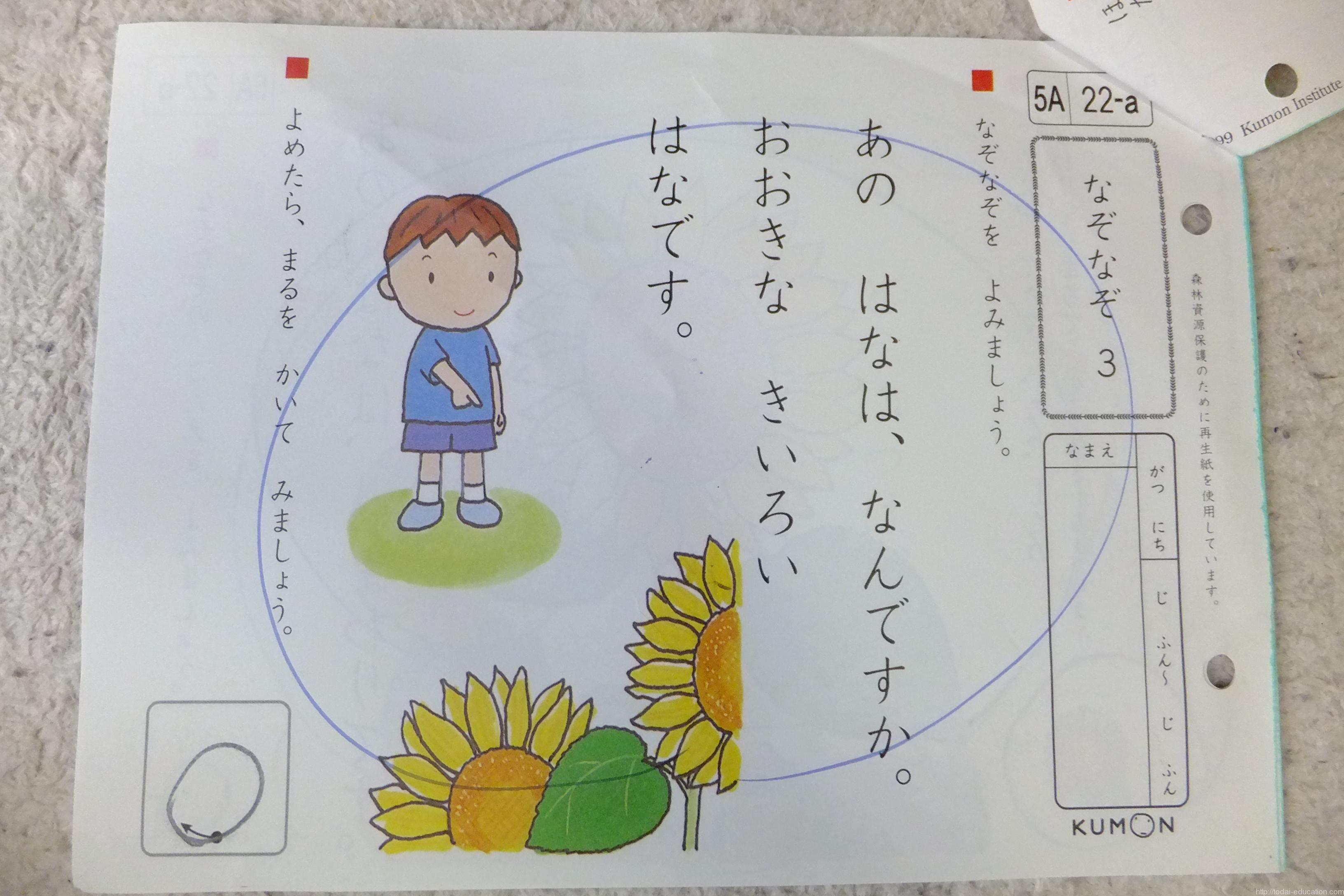 くもん始めて1カ月半。こんなにレベルが上がりました。さーちゃん編